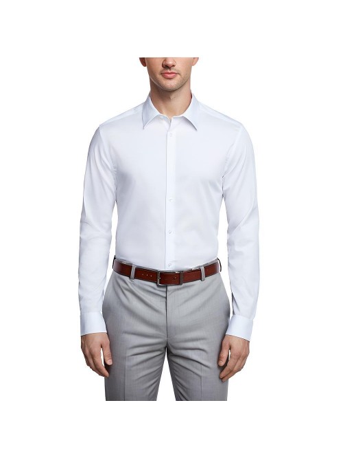Coshow Men's Button Down Long Sleeve Formal Dress ...