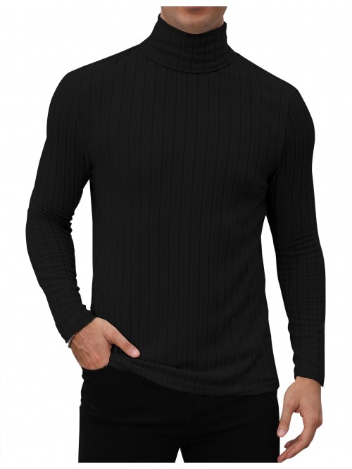 Coshow Men Turtleneck Sweater Long Sleeve T Shirts...